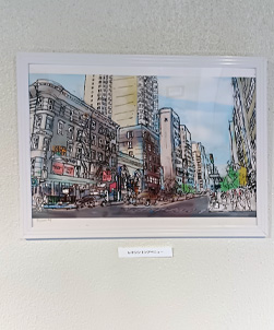 ニューヨークを歩く。A4　pc制作